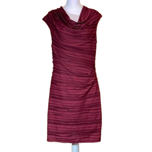 Max Studio Striped Ruched Sheath Dress - EUC